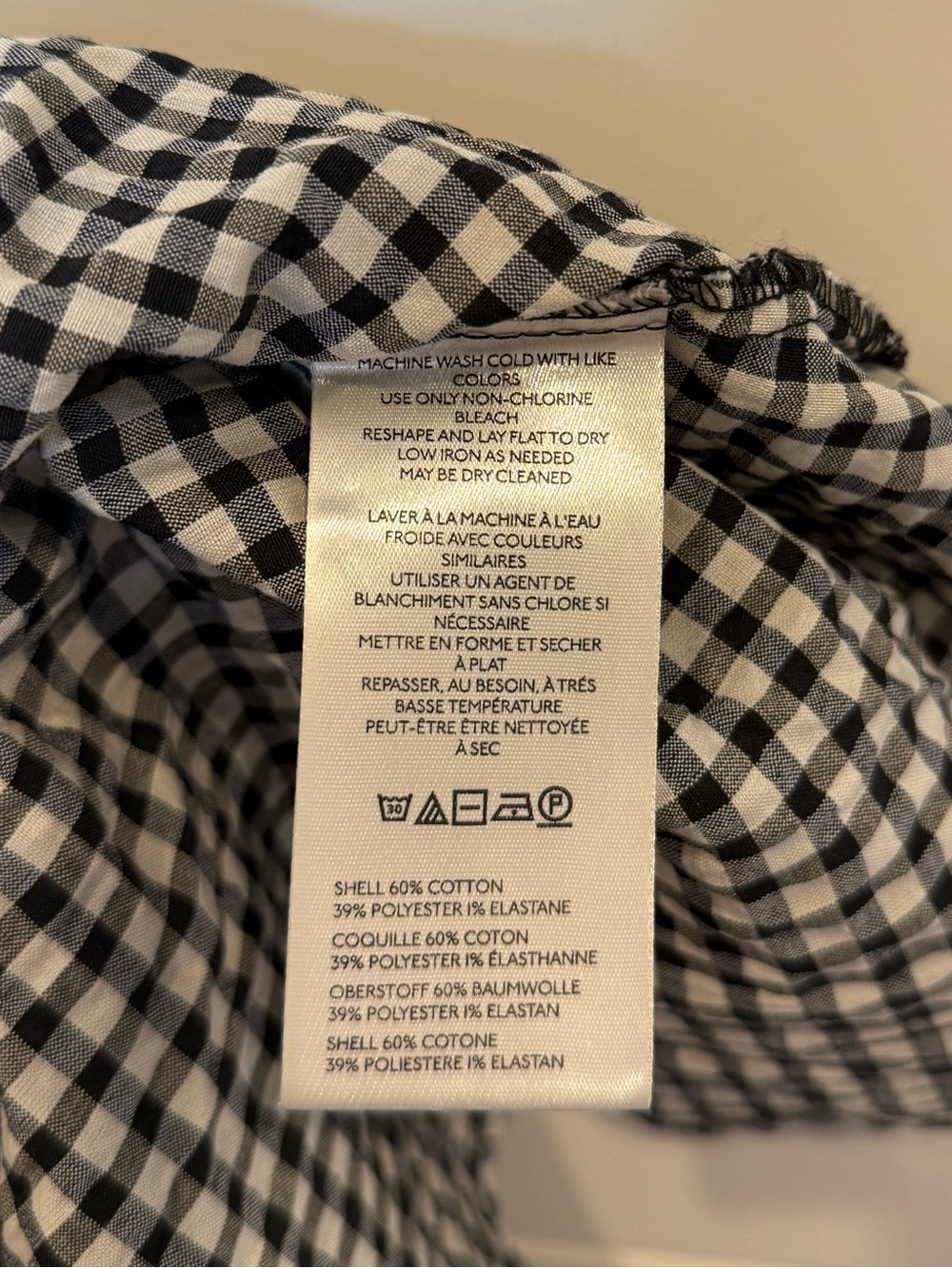 NWT Maeve Puff-Sleeve Off-The-Shoulder Gingham Top Medium - Picture 8 of 9